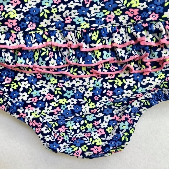 2️⃣ One-Piece Bathing Suits Size 18 months Pink White Blue Yellow Teal - Picture 4 of 7